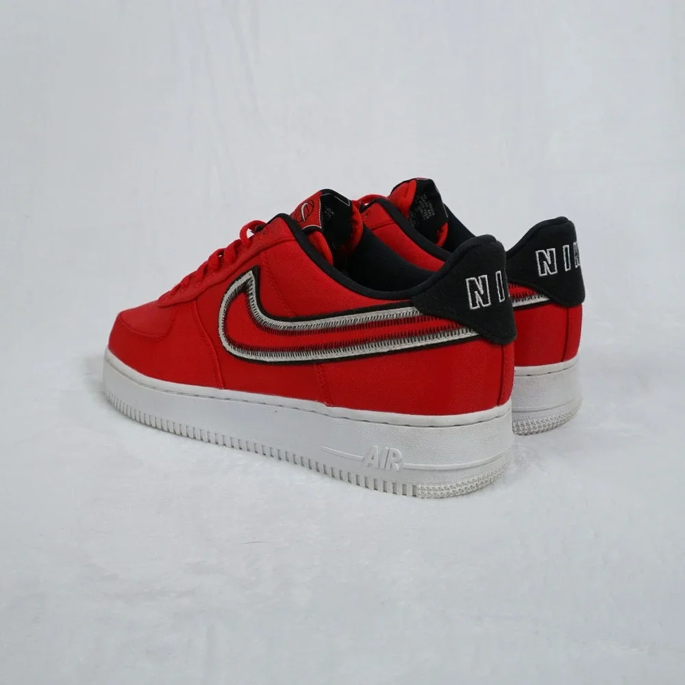 Nike Air Force 1 Low 'Reverse Stitch' Mens 9.5 University Red Retro Sneakers Y2K